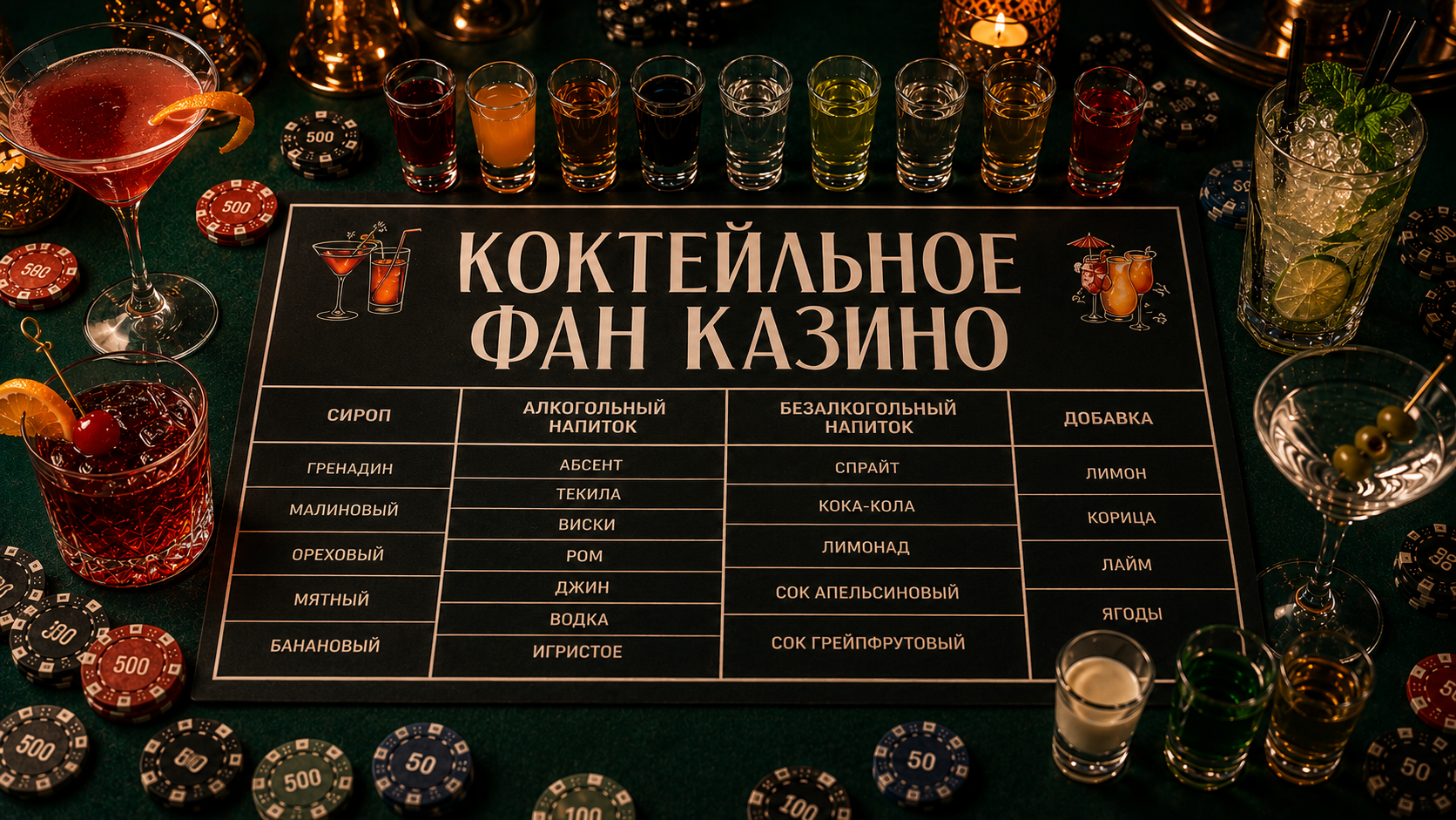 Коктейльное ФАН казино
